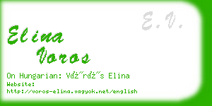 elina voros business card